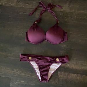 Victoria Secret Bikini Push-up Top Cheeky 34C/Sm